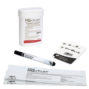 EVOLIS KIT DE LIMPIEZA AVANZADO (2 Tarjeta "T", 2 Tarjetas Adhesivas, 1 Plumon y 60 Toallas Humedas de alcohol isopropilico)
